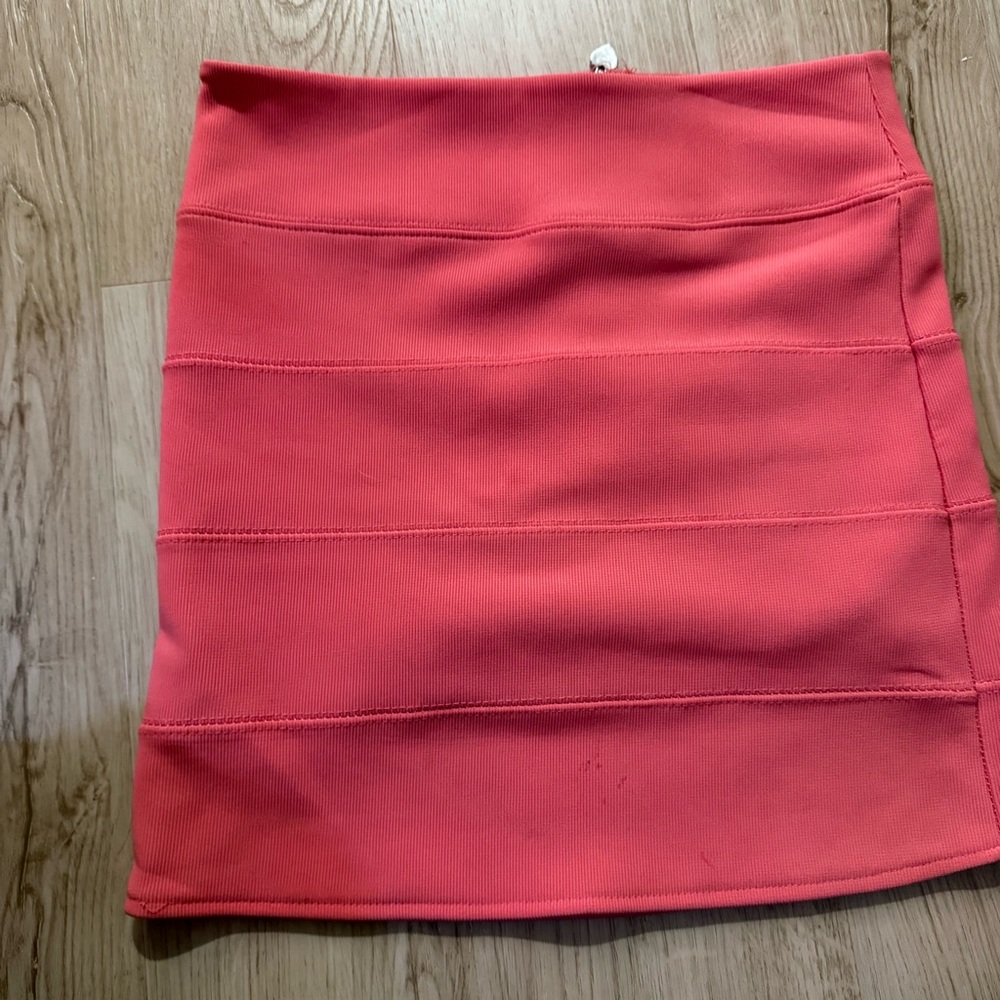 Chic Coral Mini Skirt